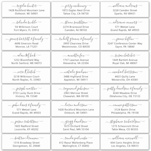 カスタマイズ結婚可能なゲスト住所 シールシール シール (正面)