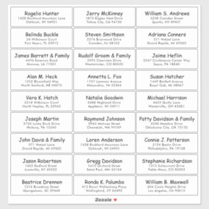 カスタマイズ結婚可能なゲスト住所 シールシール シール