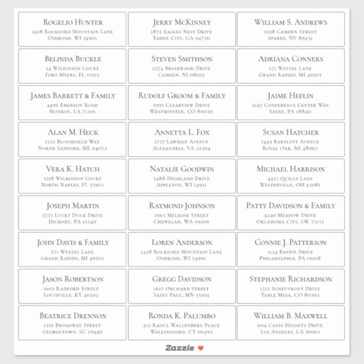 カスタマイズ結婚可能なゲスト住所 シールシール シール (シート)