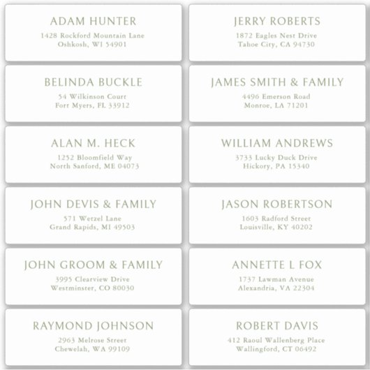 カスタマイズ結婚可能なゲスト住所 シールシール シール (正面)