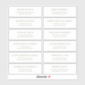 カスタマイズ結婚可能なゲスト住所 シールシール シール (シート)