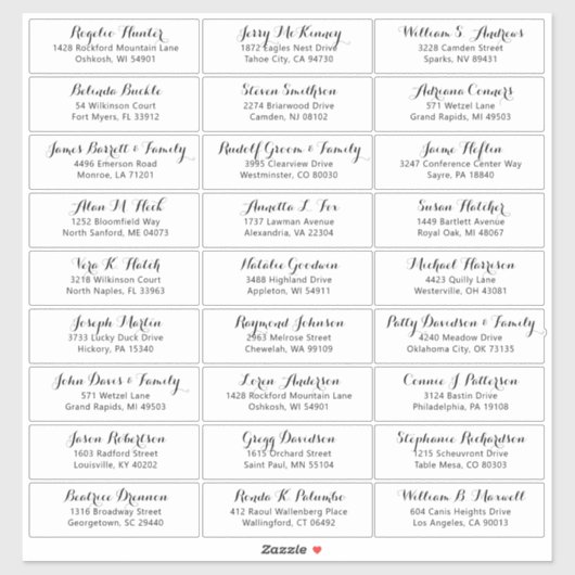 カスタマイズ結婚可能なゲスト住所 シールシール シール (シート)