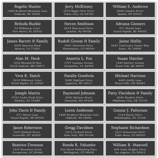 カスタマイズ結婚可能なゲスト住所 シールシール シール (正面)