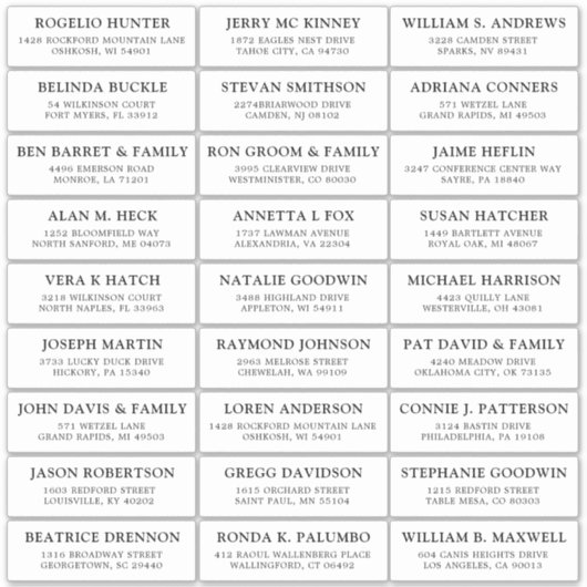 カスタマイズ結婚可能なゲスト住所 シールシール シール (正面)