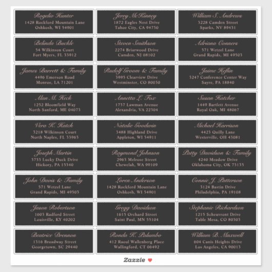 カスタマイズ結婚可能なゲスト住所 シールシール シール (シート)