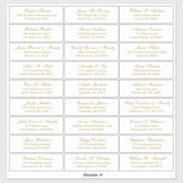 カスタマイズ結婚可能なゲスト住所 シールシール シール