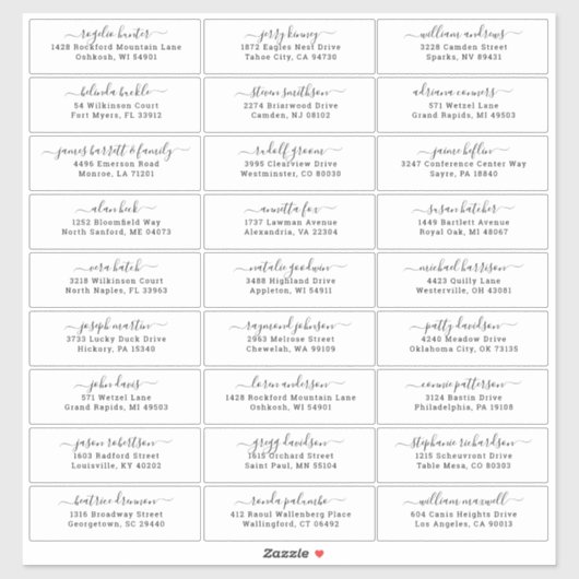 カスタマイズ結婚可能なゲスト住所 シールシール シール (シート)