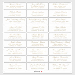 カスタマイズ結婚可能なゲスト住所 シールシール シール