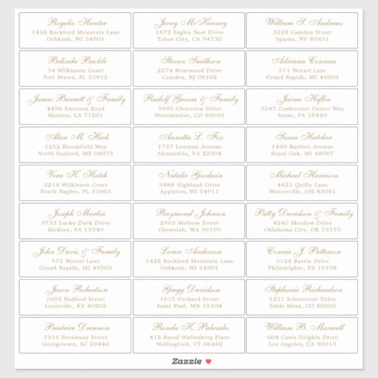 カスタマイズ結婚可能なゲスト住所 シールシール シール (シート)