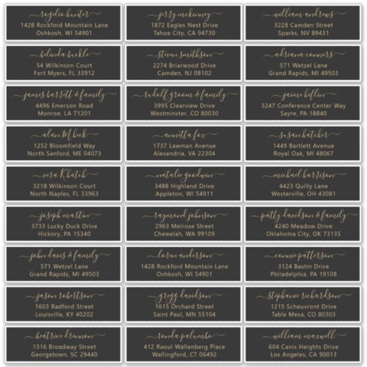 カスタマイズ結婚可能なゲスト住所 シールシール シール (正面)