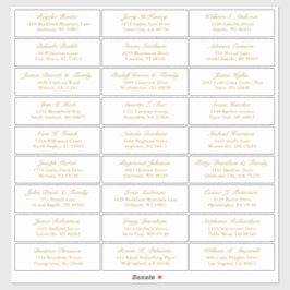 カスタマイズ結婚可能なゲスト住所 シールシール シール