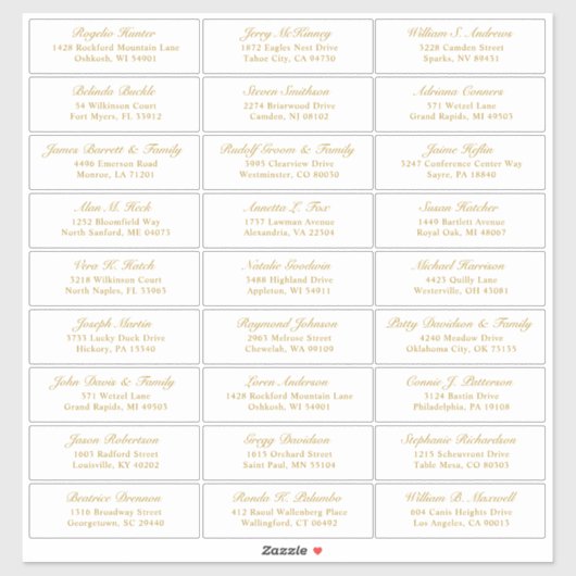 カスタマイズ結婚可能なゲスト住所 シールシール シール (シート)