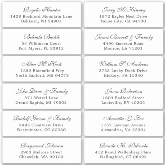 カスタマイズ結婚可能なゲスト住所 シールシール シール (正面)