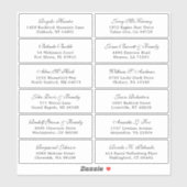 カスタマイズ結婚可能なゲスト住所 シールシール シール (シート)