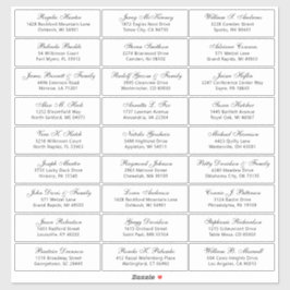 カスタマイズ結婚可能なゲスト住所 シールシール シール