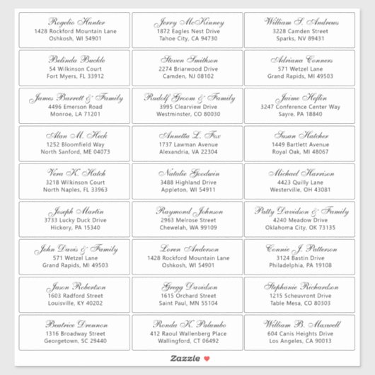 カスタマイズ結婚可能なゲスト住所 シールシール シール (シート)