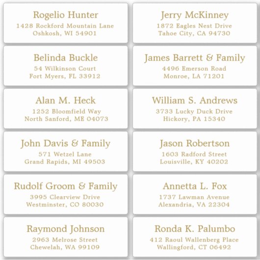 カスタマイズ結婚可能なゲスト住所 シールシール シール (正面)