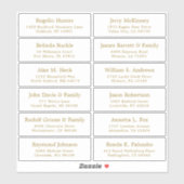 カスタマイズ結婚可能なゲスト住所 シールシール シール (シート)