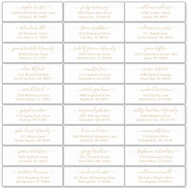 カスタマイズ結婚可能なゲスト住所 シール金ゴールド シール