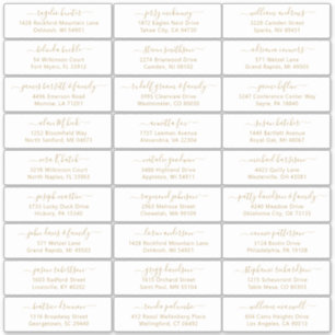 カスタマイズ結婚可能なゲスト住所 シール金ゴールド シール