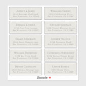 カスタマイズ結婚可能なゲスト住所 シール (シート)