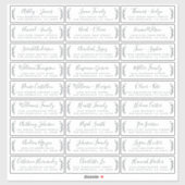 カスタマイズ結婚可能なゲスト住所 シール (シート)