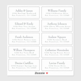 カスタマイズ結婚可能なゲスト住所 シール