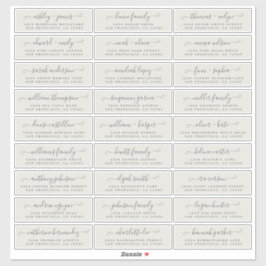 カスタマイズ結婚可能なゲスト住所 シール