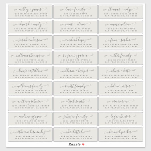 カスタマイズ結婚可能なゲスト住所 シール (シート)