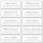 カスタマイズ結婚可能なゲスト住所 シール (正面)