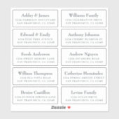 カスタマイズ結婚可能なゲスト住所 シール (シート)