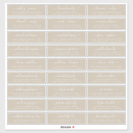 カスタマイズ結婚可能なゲスト住所 シール