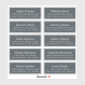 カスタマイズ結婚可能なゲスト住所 シール (シート)