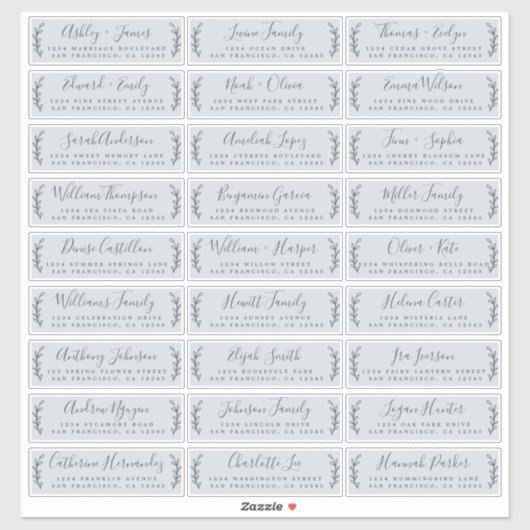 カスタマイズ結婚可能なゲスト住所 シール (シート)