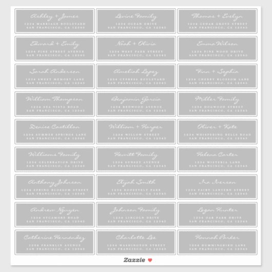 カスタマイズ結婚可能なゲスト住所 シール (シート)