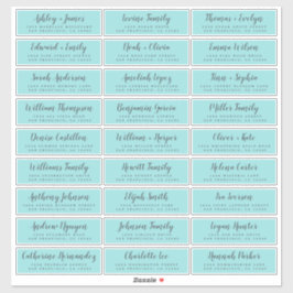 カスタマイズ結婚可能なゲスト住所 シール