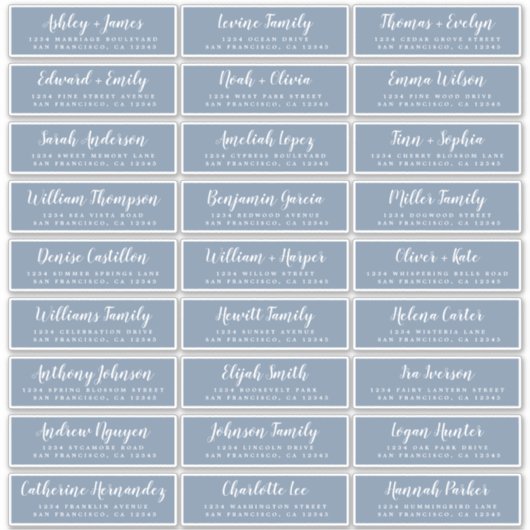 カスタマイズ結婚可能なゲスト住所 シール (正面)