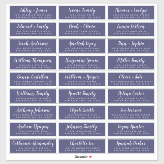 カスタマイズ結婚可能なゲスト住所 シール (シート)