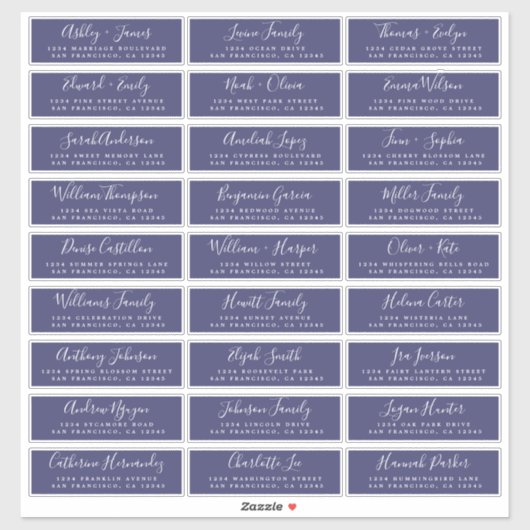 カスタマイズ結婚可能なゲスト住所 シール (シート)