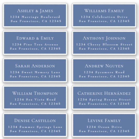 カスタマイズ結婚可能なゲスト住所 シール (正面)