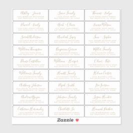 カスタマイズ結婚可能なゲスト住所 シール