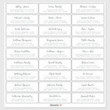 カスタマイズ結婚可能なゲスト住所 シール