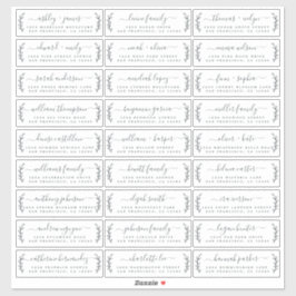 カスタマイズ結婚可能なゲスト住所 シール