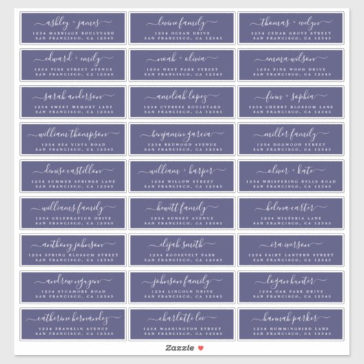 カスタマイズ結婚可能なゲスト住所 シール (シート)