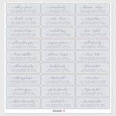 カスタマイズ結婚可能なゲスト住所 シール (シート)