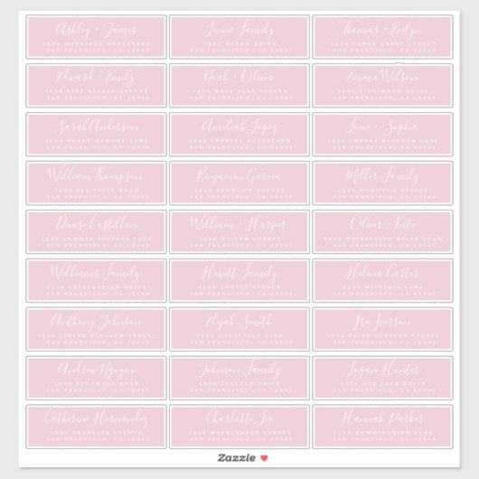 カスタマイズ結婚可能なゲスト住所 シール (シート)