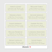 カスタマイズ結婚可能なゲスト住所 シール (シート)