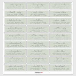 カスタマイズ結婚可能なゲスト住所 シール