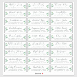 カスタマイズ結婚可能なゲスト住所 シール