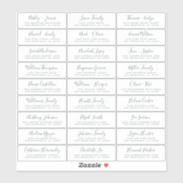 カスタマイズ結婚可能なゲスト住所 シール